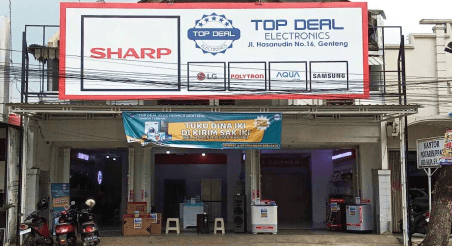 Toko elektronik Top Deal Electronics di Genteng, Banyuwangi